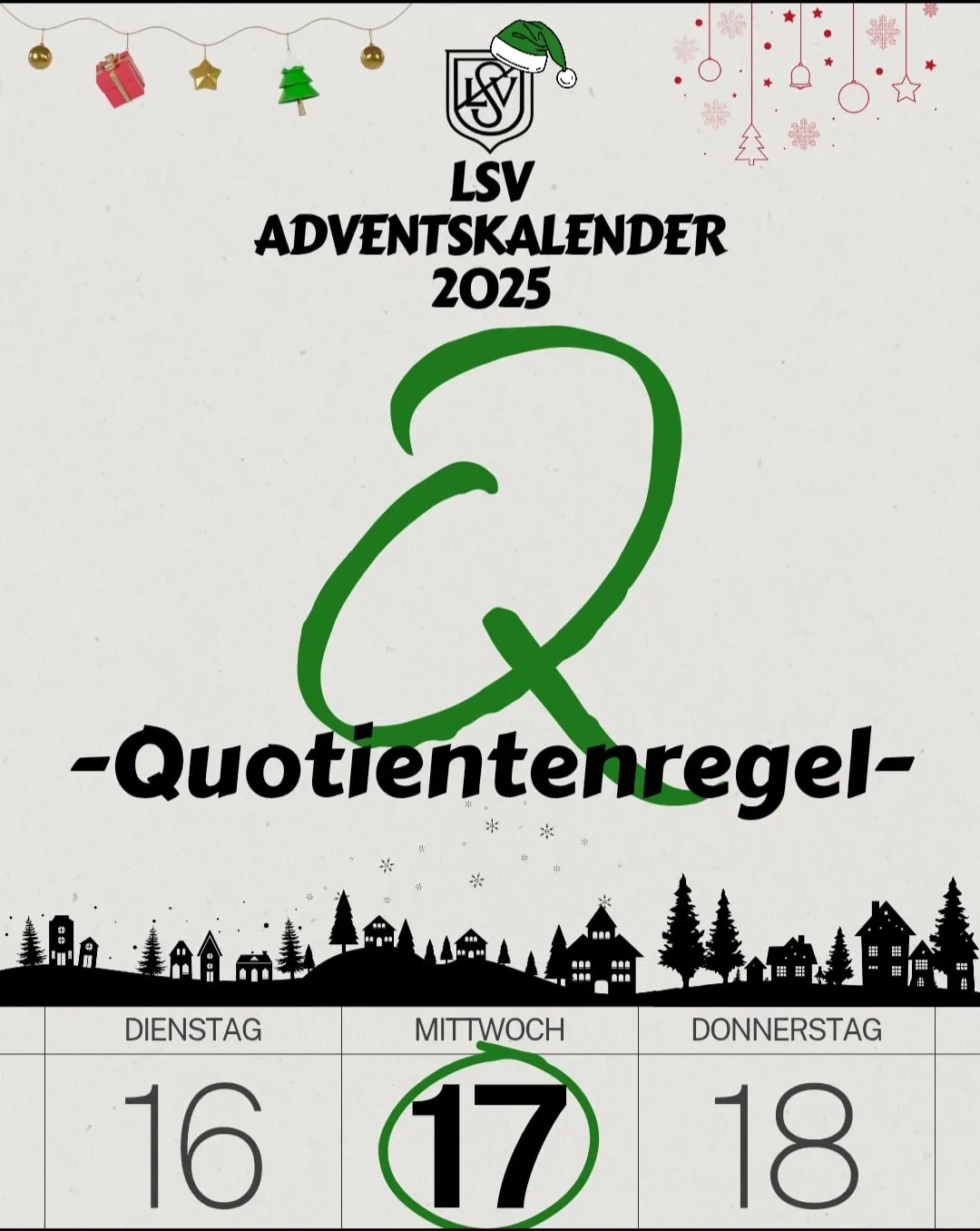 Türchen 17 - Quotientenregelung