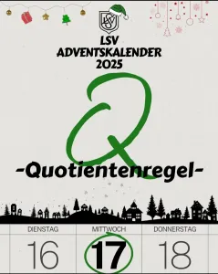 Türchen 17 - Quotientenregelung